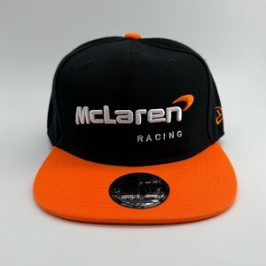 New Era McLaren Racing 9FORTY Snapback Hat Black Orange